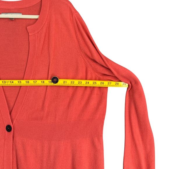 Soft BY Avenue Coral Single Button Long Sleeve Collarless Cardigan‎ Size 26/28 - Picture 6 of 7